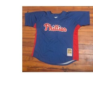 Mitchell and Ness Philadelphia Phillies Roy Halladay 34 Baseball Jersey Men XL